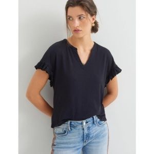 Anthropologie Pilcro Leilia Notch-Neck Tee
